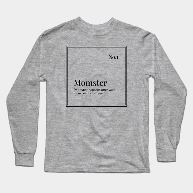 Funny definition art - Momster - grey Long Sleeve T-Shirt by ArtByMe